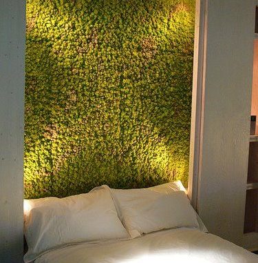 tete de lit mur végétal