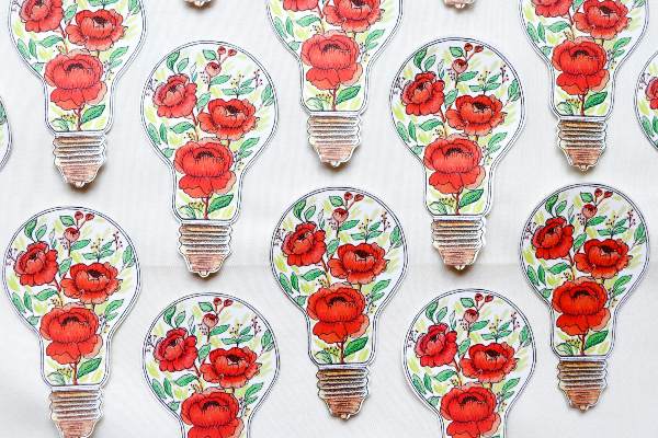 stickers décoratifs muraux en forme d'ampoules